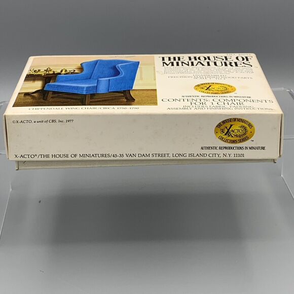 The House of Miniatures Chippendale Wing Chair Dollhouse Kit 40016 X-ACTO Opened - Picture 8 of 10